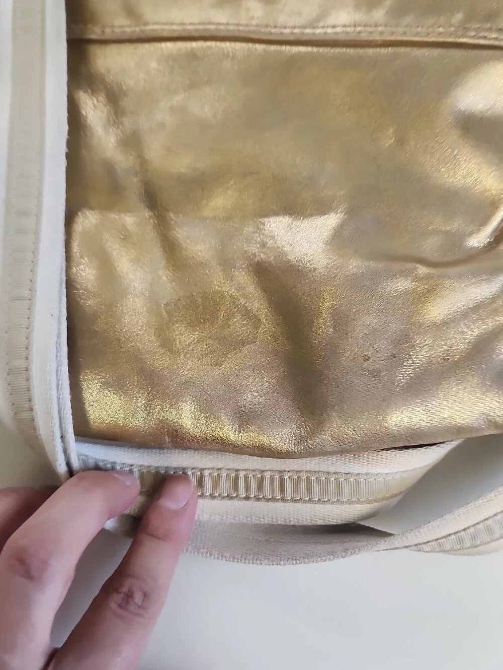 Coach Metallic Champagne Crossbody Bag